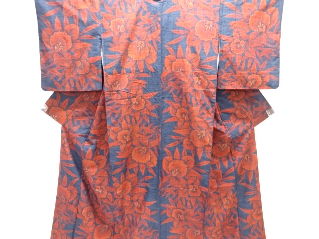 Orchid-patterned woven hand-woven SILK kimono